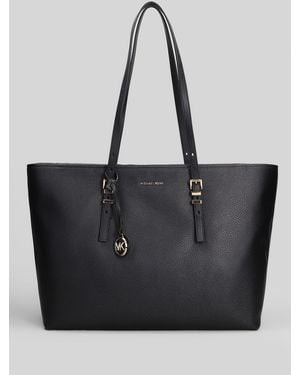 Michael Kors Quinn Tote In Black Leather