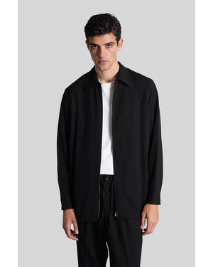 Attachment Shirt In Black Wool