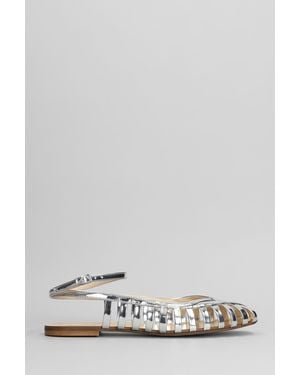 Anna F. Sandali flats in Pelle Argento - Bianco
