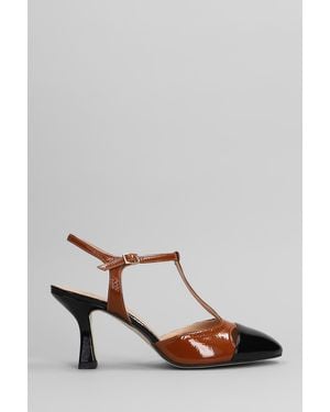 Isabel Ferranti Pumps In Leather Color Patent Leather - Multicolor