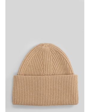 Laneus Hats In Camel Cashmere - Natural