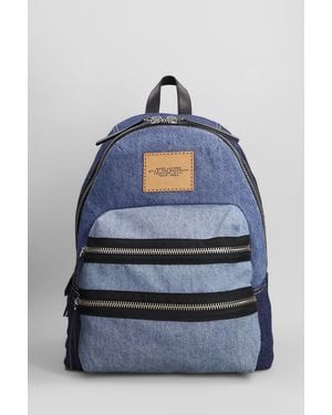 Marc Jacobs The Large Backpack Backpack In Blue Cotton