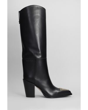 Jimmy Choo Stivali tacco alto Cece 80 in Pelle Nera - Nero