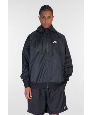 Nike Wvn Lnd Wr Hd Jkt Casual Jacket In Black Polyester - Blue
