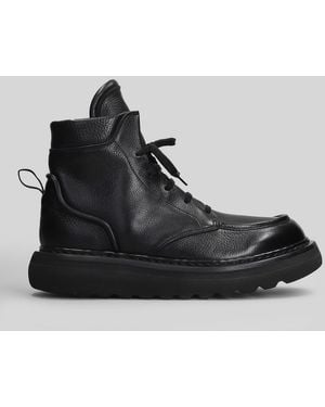 Premiata Ankle Boots In Black Leather