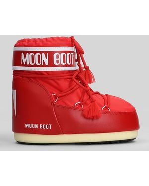 Moon Boot Tronchetti tacco basso Mb icon low nylon in Nylon Rosso