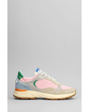 Stkn Reverse Sneakers In Rose-pink Suede And Fabric