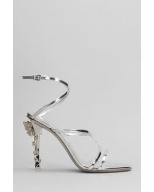 Sophia Webster Sandali Enchantress in Pelle Argento - Bianco