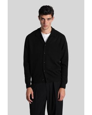 Attachment Cardigan In Black Cashmere