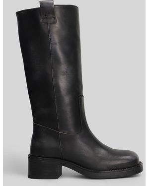 Alohas Stivali Sajan in Pelle Nera - Nero