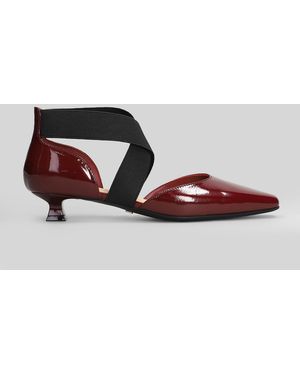 Marc Ellis Pumps In Bordeaux Patent Leather - White