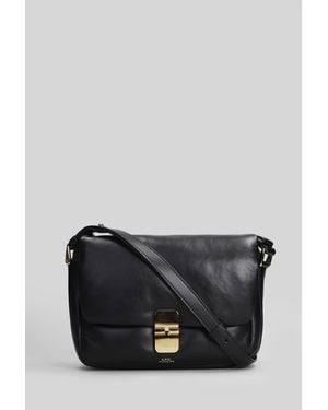 A.P.C. Borsa a spalla Grace soft in Pelle Nera - Nero