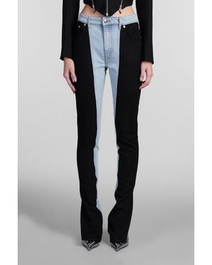 Mugler Jeans In Blue Cotton - Black