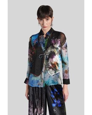 Yavi Vest In Blue Polyamide Polyester