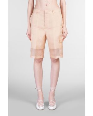 Del Core Shorts In Rose-pink Silk - Natural
