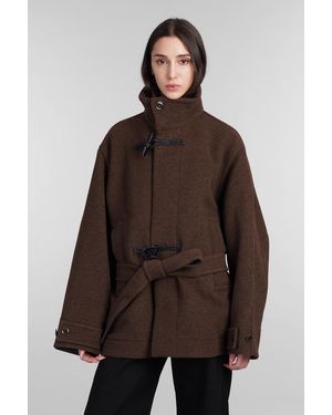 Lemaire Cappotto in Lana Marrone
