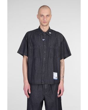 INSTRU(MEN-TAL) by MIHARA YASUHIRO Shirt In Black Cotton - Blue