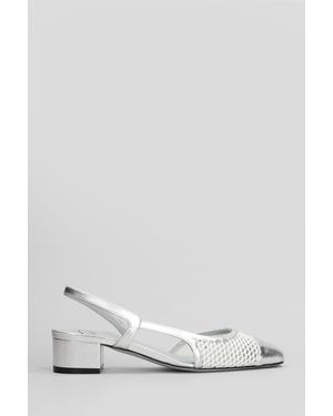 Festa Ninfa Pumps In Silver Leather - White