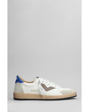 4b12 Playnew Sneakers In White Suede And Leather