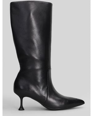 Marc Ellis High Heels Boots In Black Leather