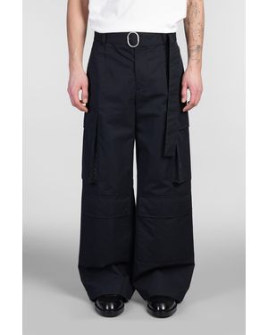 Jil Sander Pantalone Trousers 145 in Cotone Nero