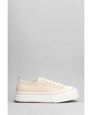 Ami Paris Sneakers in Cotone Beige - Neutro