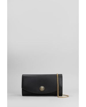 Balmain Pochette Embleme in Pelle Nera - Grigio