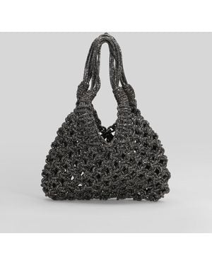 HIBOURAMA Vannifique Small Hand Bag In Black Resin