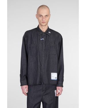 INSTRU(MEN-TAL) by MIHARA YASUHIRO Shirt In Black Cotton - Blue