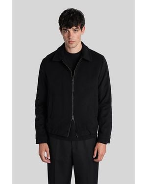 Costumein Polov Bomber Jacket In Black Wool