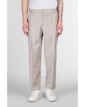 BRIGLIA Manhattans Pants In Khaki Wool - Pink