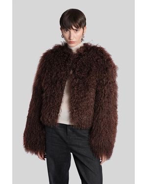 Halfboy Fur & Shearling In Brown Polyester
