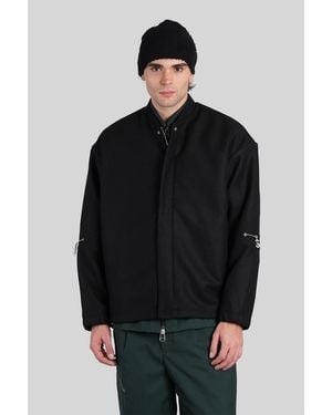 Oamc Peacemaker Casual Jacket In Black Wool
