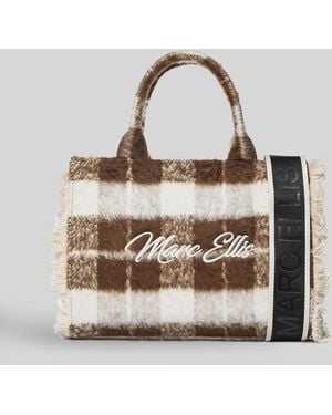 Marc Ellis Borsa a spalla Buby Check M in Lana Marrone - Multicolore