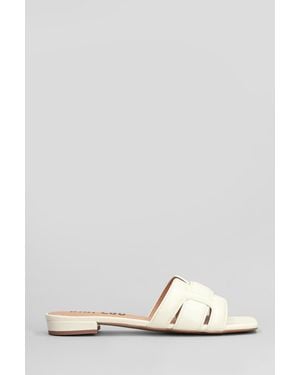 Bibi Lou Sandali flats Holly Flat in Pelle Bianca - Bianco