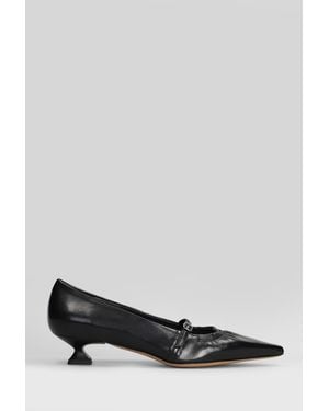 The Seller Pumps In Black Leather - Gray