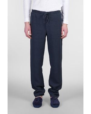 120 Pantalone in lino Blu