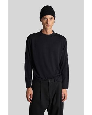 J.L-A.L Sylvie T-shirt In Black Wool