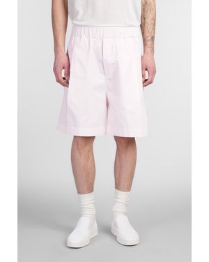 Laneus Shorts in Cotone Rosa - Bianco