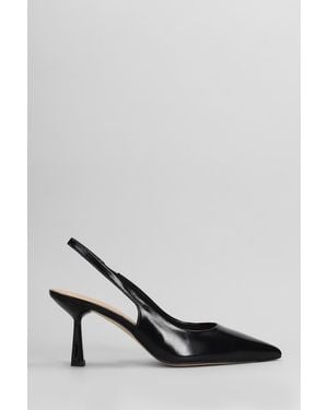 Chantal Decollete in Pelle Nera - Nero
