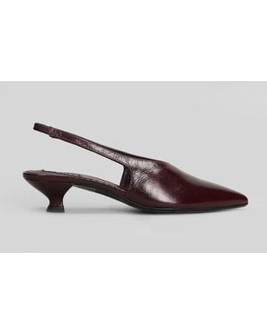 Alohas Eros Pumps In Bordeaux Leather - Red
