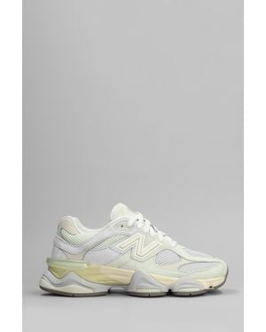 New Balance Sneakers 9060 in Camoscio e Tessuto Verde - Grigio