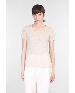 120 T-Shirt in lino Beige - Neutro