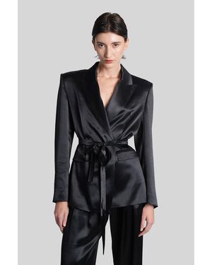 ANDAMANE Wilder Blazer In Black Viscose - Gray