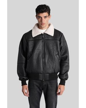 Alpha Industries B-15 Bomber Jacket In Black Polyester - Gray