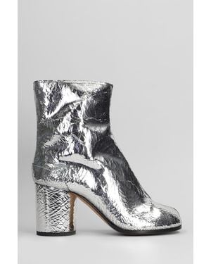 Maison Margiela Tronchetti tacco alto Tabi in Pelle Argento - Grigio