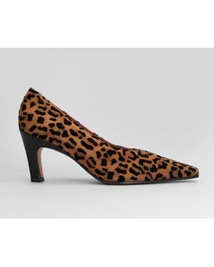 Festa Wara Pumps In Animalier Suede - Brown