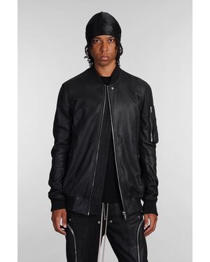 Rick Owens Bomber Classic flight in Pelle Nera - Nero