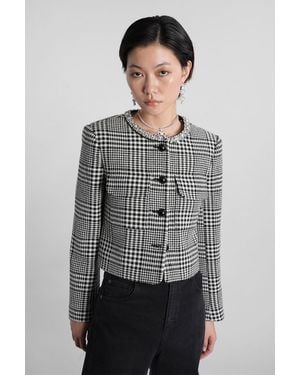 Self-Portrait Jacket With Houndstooth Pattern - Multicolor