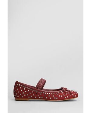 Carrano Ballerine in Nabuk Bordeaux - Rosso